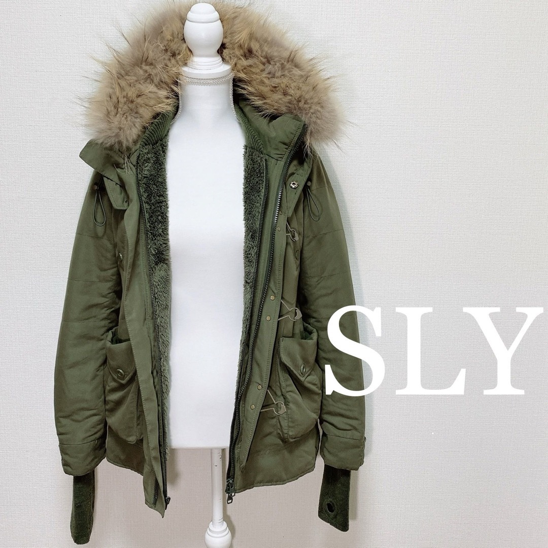 SLY(スライ)のSLY スライ N3B カーキ モッズコート ミリタリージャケット レディースのジャケット/アウター(モッズコート)の商品写真