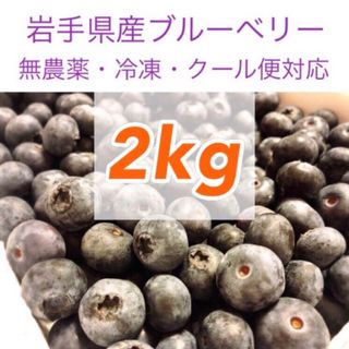 岩手県産ブルーベリー冷凍2kg【無農薬】(フルーツ)