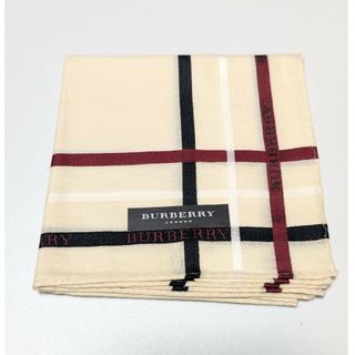 バーバリー(BURBERRY)のBURBERRY ハンカチ 新品 アイボリー(ハンカチ/ポケットチーフ)