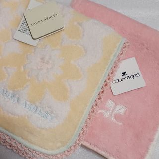 ローラアシュレイ(LAURA ASHLEY)の値下げ📌ローラアシュレイ&クレージュ☆タオルハンカチ2枚セット(ハンカチ)