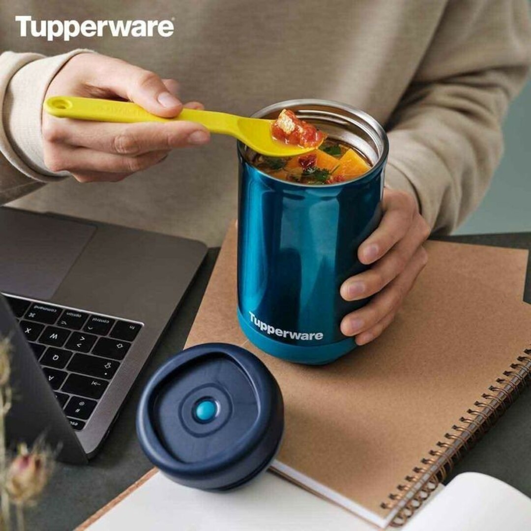 TupperwareBrands(タッパーウェア)の【SALE！！】Tupperwareスタッカブルサーモ、２個セット インテリア/住まい/日用品のキッチン/食器(弁当用品)の商品写真