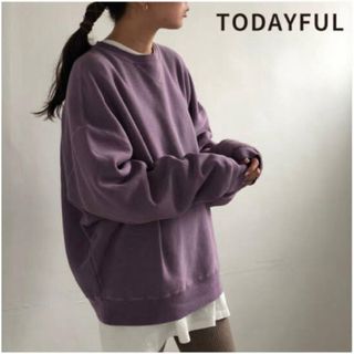 TODAYFUL - todayful ヴィンテージオーバースウェット パープルの通販