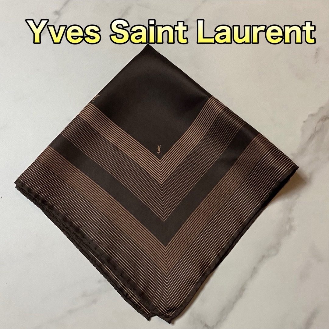 Yves Saint Laurent(イヴサンローラン)のイヴ・サンローラン シルク スカーフ  レディースのファッション小物(バンダナ/スカーフ)の商品写真