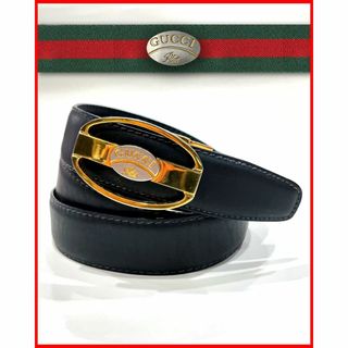 グッチ(Gucci)の激ﾚｱ☆ｵｰﾙﾄﾞｸﾞｯﾁ【GUCCI Plus】金X黒本革ﾍﾞﾙﾄ伊製 送料込(ベルト)