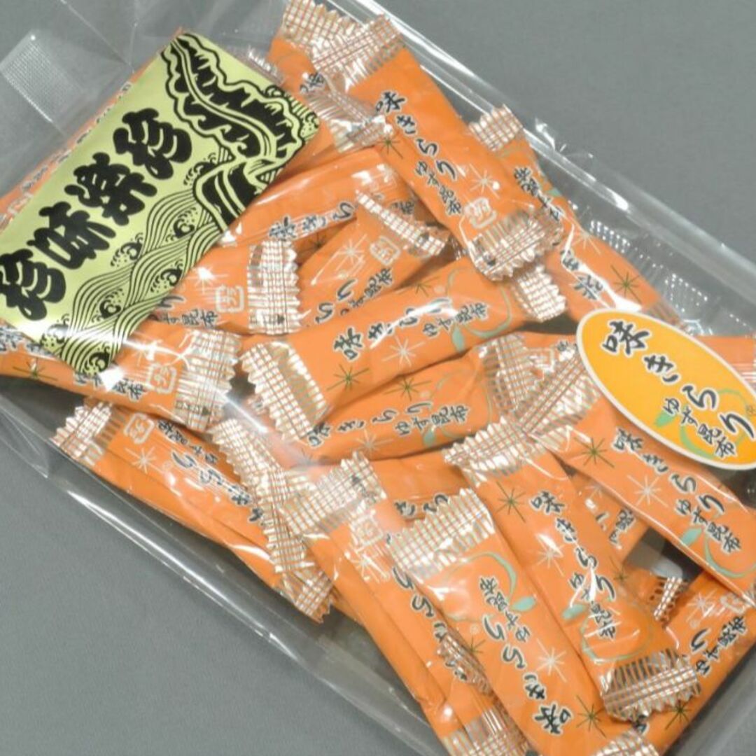 味きらり(お試し７０ｇ)柚子砂糖掛け昆布、あまずぱ～いお味♪柚子味昆布／送料込 食品/飲料/酒の食品(菓子/デザート)の商品写真