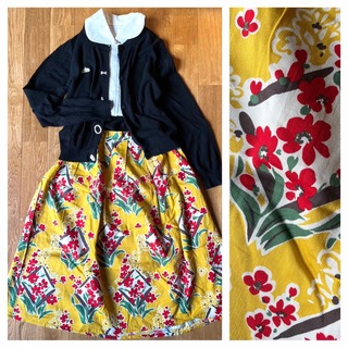 花柄スカートの通販 (イエロー/黄色系) 1,000点以上 | 花柄スカートを