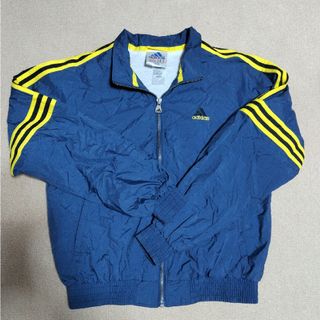 【adidas】激レア 80s ナイロンスタジャン 裏地キルティング XL 青黄