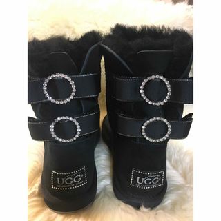 アグ(UGG)のダブルクリスタルリボンムートンブーツオーストラリアUGG(ブーツ)