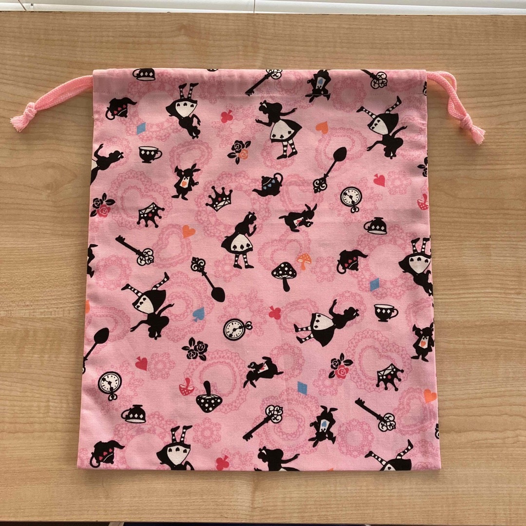 体操服袋35×30  お着替え袋　アリス キッズ/ベビー/マタニティのこども用バッグ(体操着入れ)の商品写真