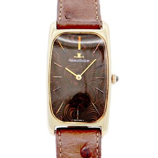 ジャガールクルト(Jaeger-LeCoultre)のJAEGER LECOULTRE ジャガールクルト 9107-21 茶 ブラウン YG イエローゴールド メンズ 手巻き アンティーク ヴィンテージ【腕時計】【中古】(腕時計(アナログ))