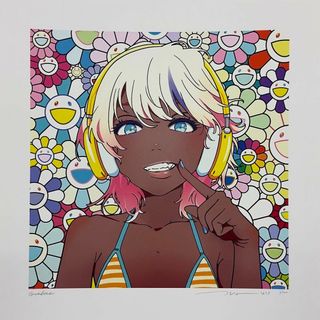 カイカイキキ(カイカイキキ)のTakashi Murakami×mebae 南の島の女の子 w M.F(版画)