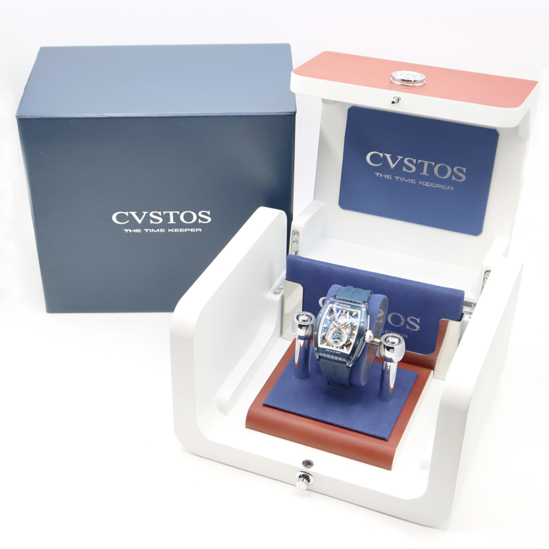 CVSTOS(クストス)のCVSTOS クストス チャレンジ シーライナー スケルトン CVT-SEA-PS-CPTT BLST デイト 青 Blue SS ステンレス 純正ベルト 純正尾錠 メンズ 自動巻き【6ヶ月保証】【腕時計】【中古】 メンズの時計(腕時計(アナログ))の商品写真