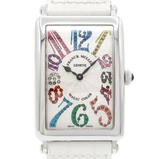 フランクミュラー(FRANCK MULLER)の替ベルト付 電池交換済 FRANCK MULLER フランクミュラー ロングアイランド マジックカラー 1002QZMAGCOL シルバー ギョーシェ 純正ベルト 純正尾錠 メンズ クォーツ 【6ヶ月保証】【中古】【腕時計】(腕時計(アナログ))