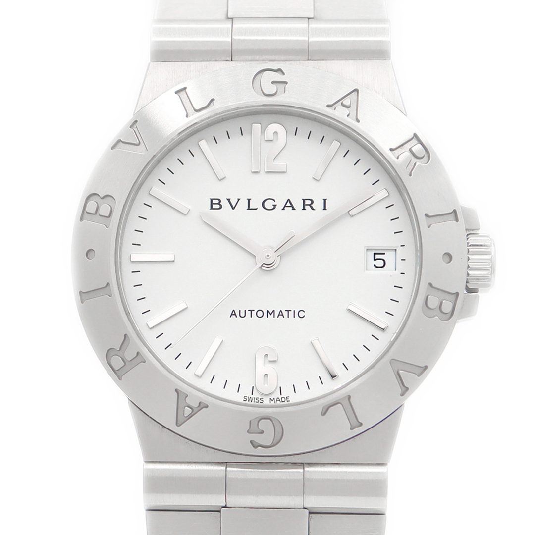 BVLGARI ブルガリ ディアゴノ スポーツ LCV35S デイト 白 ホワイト SS ステンレス メンズ 自動巻き【6ヶ月保証】【腕時計】