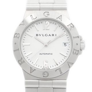 ブルガリ(BVLGARI)のBVLGARI ブルガリ ディアゴノ スポーツ LCV35S デイト 白 ホワイト SS ステンレス メンズ 自動巻き【6ヶ月保証】【腕時計】【中古】(腕時計(アナログ))