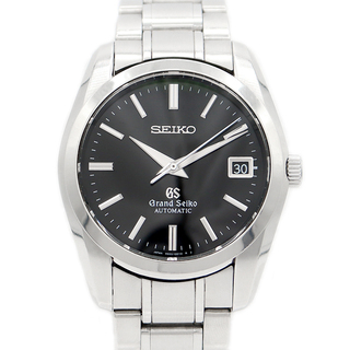 グランドセイコー(Grand Seiko)の内部点検済 SEIKO セイコー グランドセイコー GS メカニカル SBGR023 9S55-0010 100m防水 デイト 黒 ブラック SS ステンレス メンズ 自動巻き【6ヶ月保証】【腕時計】【中古】(腕時計(アナログ))