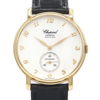 ショパール(Chopard)の内部点検済 Chopard ショパール クラシック 135周年記念モデル 16/1229 K18YG イエローゴールド 白 ホワイト 純正尾錠 メンズ 自動巻き【6ヶ月保証】【腕時計】【中古】(腕時計(アナログ))