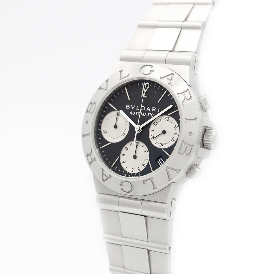 BVLGARI ブルガリ ディアゴノ スポーツ クロノグラフ CH35S デイト 黒 ブラック SS ステンレス メンズ 自動巻き 【6ヶ月保証】【腕時計】【中古】 BVLGARI ブルガリ ディアゴノ スポーツ クロノグラフ CH35S デイト 黒 ブラック SS ステンレス メンズ 自動巻き 【6ヶ月保証】【腕時計】【中古】