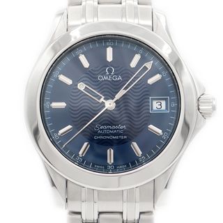 オメガ(OMEGA)のOMEGA オメガ シーマスター120m クロノメーター 2501.81 デイト 青 ブルー SS ステンレス メンズ 自動巻き【6ヶ月保証】【腕時計】【中古】(腕時計(アナログ))