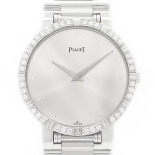 ピアジェ(PIAGET)の電池交換済 PIAGET ピアジェ ダンサー 84024K81 ダイヤモンドベゼル シルバー K18WG ホワイトゴールド 金無垢 メンズ ボーイズ レディース クォーツ【6ヶ月保証】【腕時計】【中古】(腕時計(アナログ))