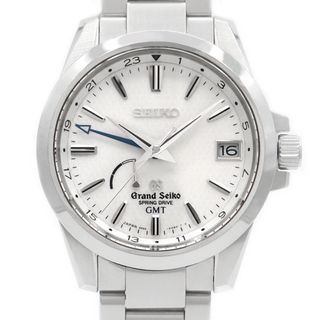 グランドセイコー(Grand Seiko)のSEIKO セイコー グランドセイコー GS ヘリテージコレクション GMT 9R66-0AE0 SBGE009 パワーリザーブ 100m防水 デイト 白 ホワイト SS ステンレス メンズ スプリングドライブ【6ヶ月保証】【腕時計】【中古】(腕時計(アナログ))