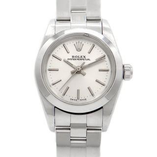 ロレックス(ROLEX)のROLEX ロレックス オイスターパーペチュアル 76080 シルバー SS ステンレス レディース 自動巻き 【腕時計】【中古】【自社保証6ヶ月】(腕時計)