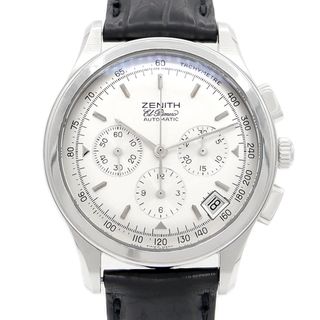 ゼニス(ZENITH)の内部点検済 ZENITH ゼニス クラス エル プリメロ クロノグラフ 01.0500.400 トリプルカレンダー デイト 100m防水 シルバー SS ステンレス メンズ 自動巻き【6ヶ月保証】【腕時計】【中古】(腕時計(アナログ))