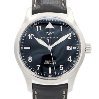 インターナショナルウォッチカンパニー(IWC)のIWC インターナショナルウォッチカンパニー スピットファイア マークXV IW325311 60ｍ防水 デイト 黒 ブラック SS ステンレス 純正ベルト 純正尾錠 メンズ 自動巻き スピットファイヤ マーク15【6ヶ月保証】【腕時計】【中古】(腕時計(アナログ))