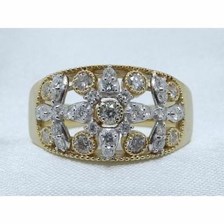 天然ダイヤモンドのリング【0.65ct】【K18】【K18WG】(リング(指輪))