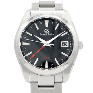 グランドセイコー(Grand Seiko)の電池交換済 SEIKO セイコー グランドセイコー GS ヘリテージコレクション GMT 9F86-0AF0/SBGN013 デイト 黒 ブラック SS ステンレス メンズ クォーツ【6ヶ月保証】【腕時計】【中古】(腕時計(アナログ))