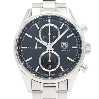 タグホイヤー(TAG Heuer)の内部点検済 TAG Heuer タグホイヤー カレラ キャリバー1887 クロノグラフ CAR2110 BA0720 デイト 100m防水 黒 ブラック SS ステンレス メンズ 自動巻き【6ヶ月保証】【腕時計】【中古】(腕時計(アナログ))