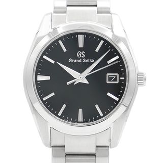 セイコー(SEIKO)の電池交換済 SEIKO セイコー GS グランドセイコー ヘリテージコレクション SBGX261 9F62-0AB0 100m防水 デイト 黒 ブラック SS ステンレス メンズ クォーツ【6ヶ月保証】【腕時計】【中古】(腕時計(アナログ))