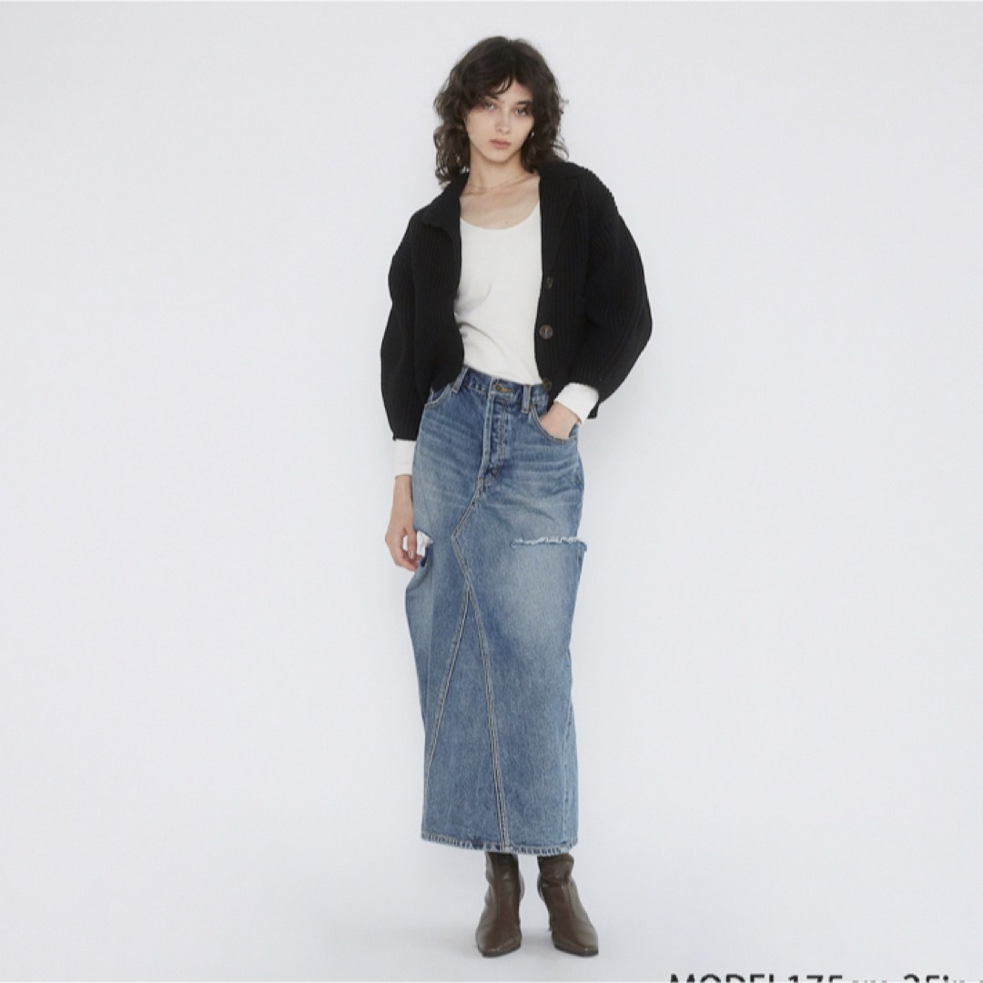 SeaRoomlynn(シールームリン)のサイドカットDenimロングスカート レディースのスカート(その他)の商品写真