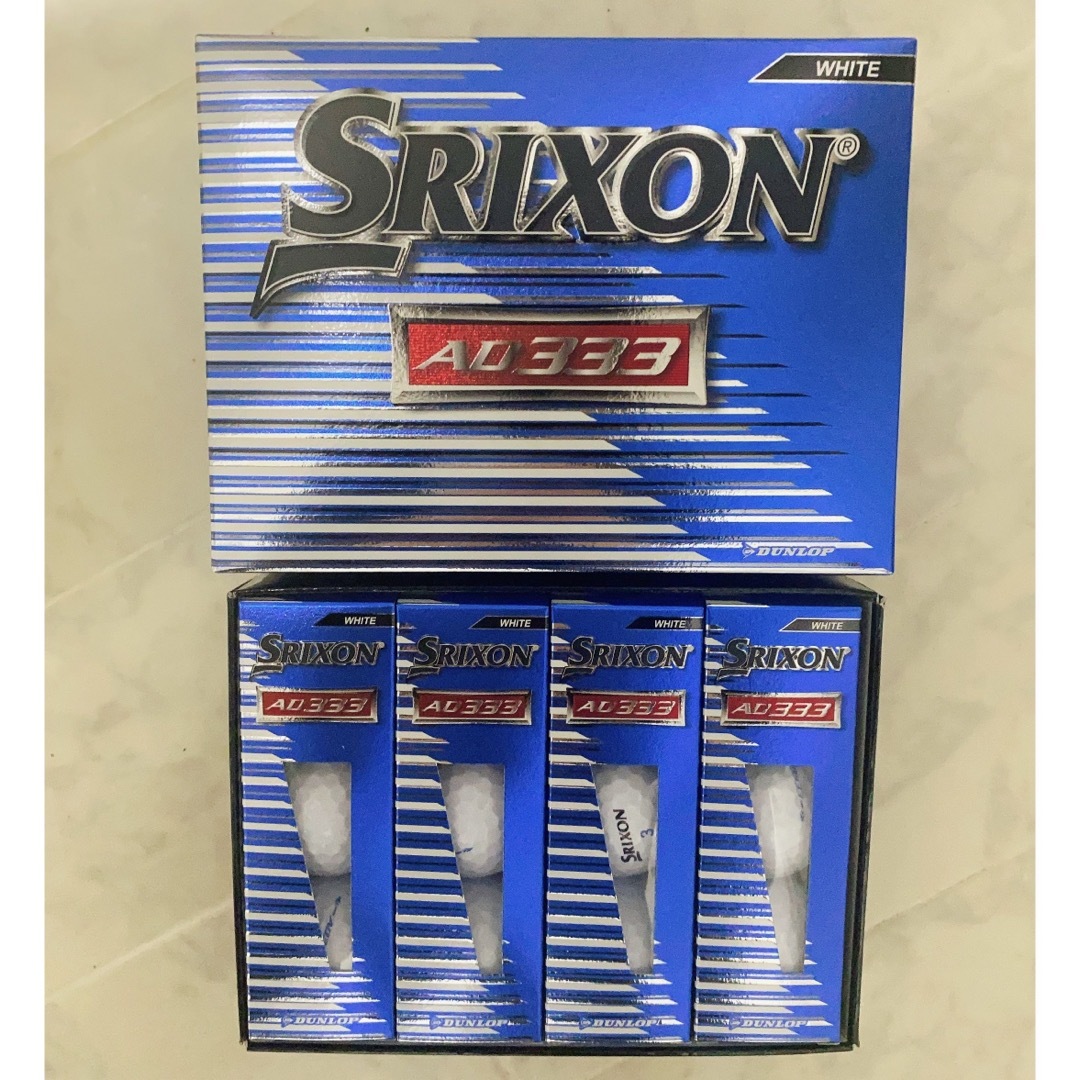 Srixon(スリクソン)の【新品未使用】スリクソンSRIXON　3ダース(36個)ゴルフボール　AD333 チケットのスポーツ(ゴルフ)の商品写真