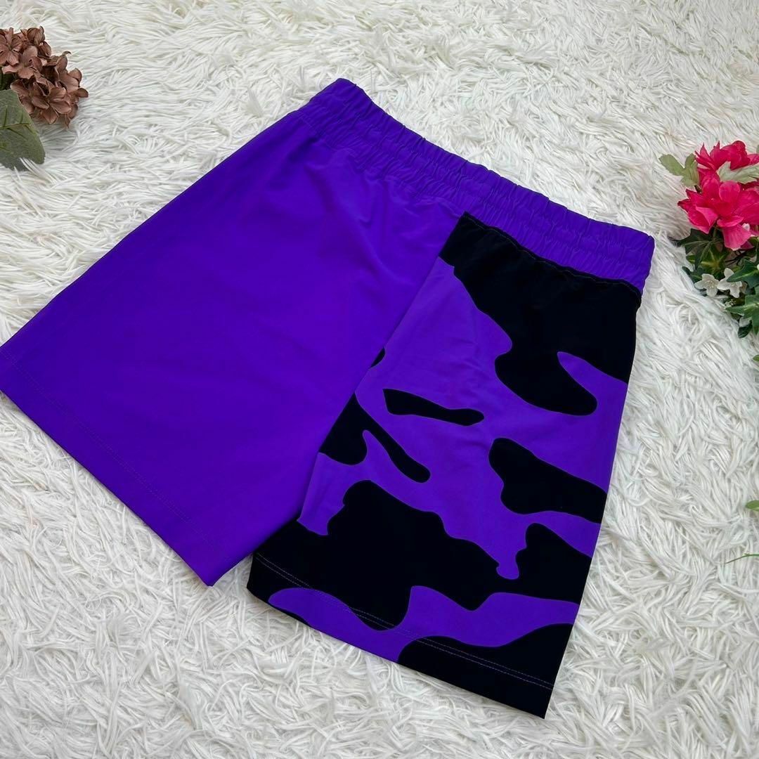 HYDROGEN(ハイドロゲン)のハイドロゲン Sサイズ メンズ ショートパンツ 薄手 紫 新品タグ付き テニス スポーツ/アウトドアのテニス(ウェア)の商品写真