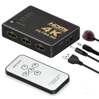 BOセレクターHDMI 5入力1出力 分配器 自動手動切り替え USB給電(映像用ケーブル)