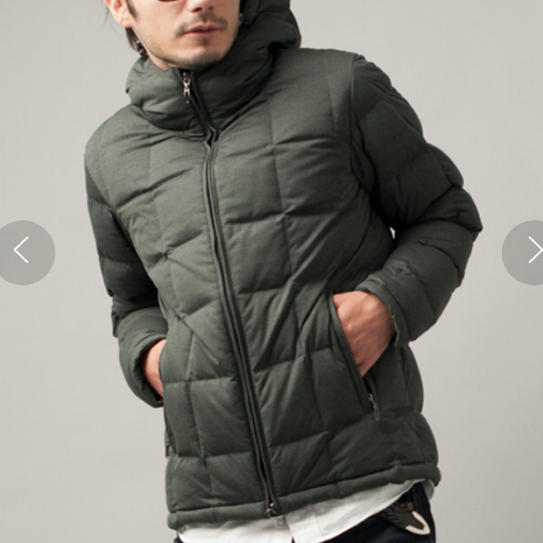 ジャケット/アウター美品 UNITED ARROWS 3D MERANGE HOODED ダウン M