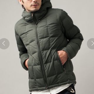 ユナイテッドアローズグリーンレーベルリラクシング(UNITED ARROWS green label relaxing)の美品 UNITED ARROWS 3D MERANGE HOODED ダウン M(ダウンジャケット)