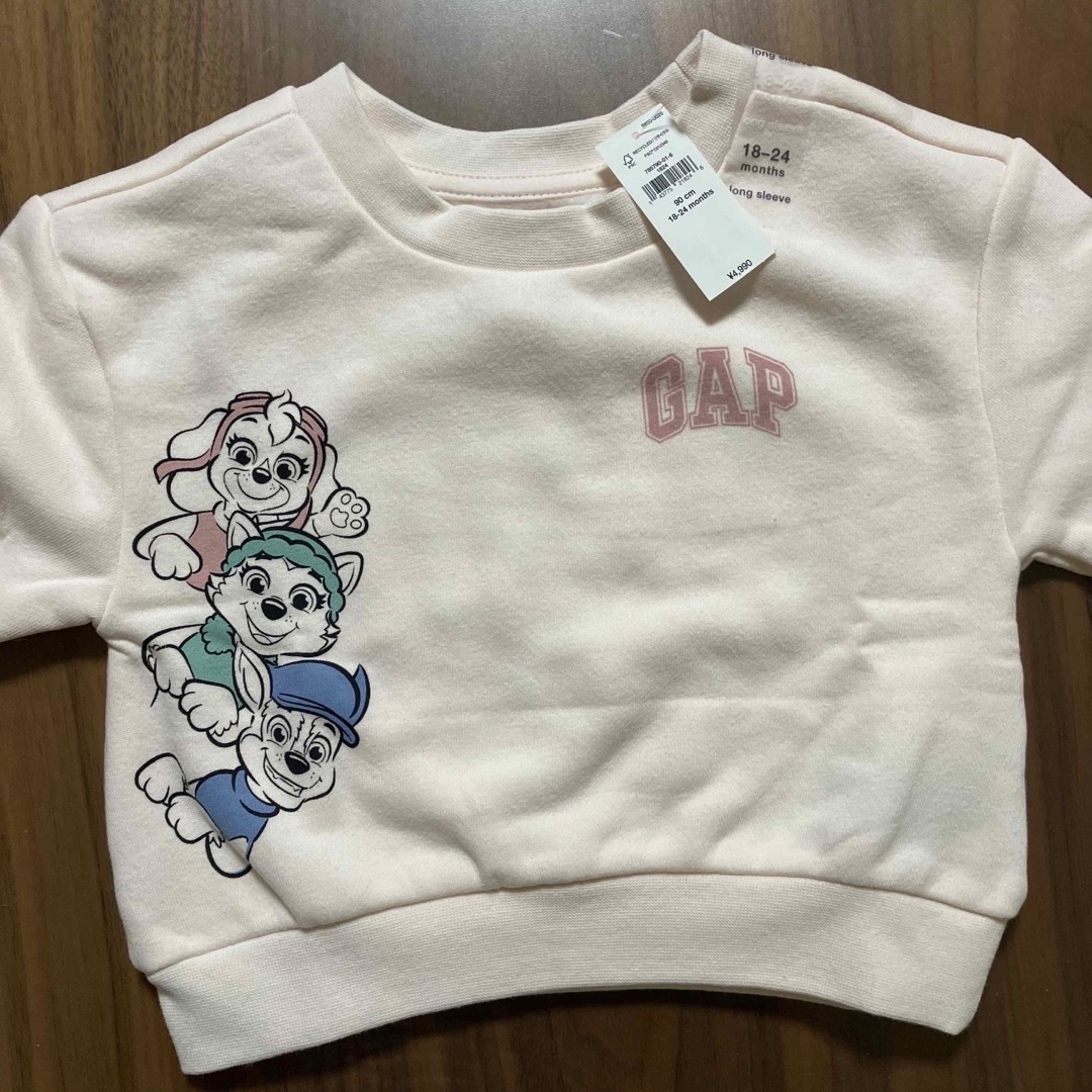 babyGAP(ベビーギャップ)の★新品★baby GAP パウパトロール　トレーナー　90㎝（80cm） キッズ/ベビー/マタニティのベビー服(~85cm)(トレーナー)の商品写真