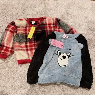 ケアベア(CareBears)のshienケアベア、チェックモコモコトップスセット(Tシャツ/カットソー)