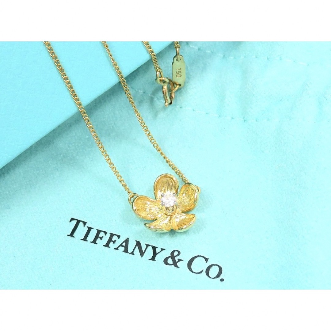 ブランド名ティファニーTIFFANY&Co ティファニー 750 ダイヤモンド フラワー ネックレス