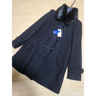 バーバリーブルーレーベル(BURBERRY BLUE LABEL)の新品 店舗限定 バーバリーブルーレーベル ラビットファー付ダッフルコート(ダッフルコート)