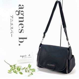 アニエスベー(agnes b.)の美品 アニエスベー agnes b VOYAGE ショルダーバッグ ブラック 黒(ショルダーバッグ)