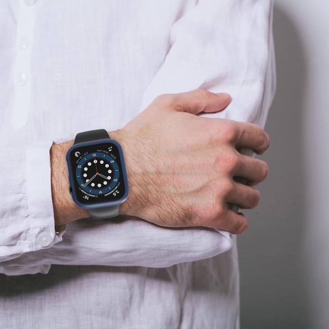 Apple Watch(アップルウォッチ)のAppleWatch カバー アップルウォッチ ケース 41㎜ ネイビー スマホ/家電/カメラのスマホアクセサリー(モバイルケース/カバー)の商品写真