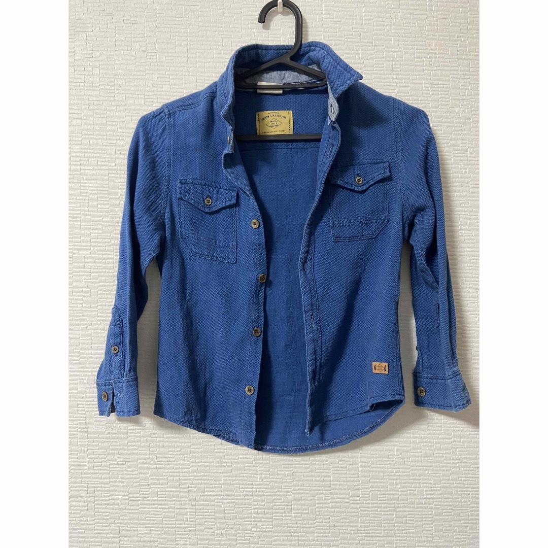 zara boys デニムコットンシャツ