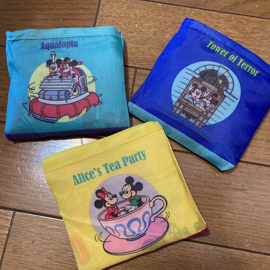 Disney(ディズニー)の今だけ価格　ディズニー　カプセルトイ　エコバッグ　新品未使用　3個　ミッキー   レディースのバッグ(エコバッグ)の商品写真