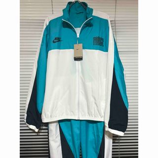 80s NIKE　ナイキ　トラックジャケット　黒×ティファニーブルー　メンズ