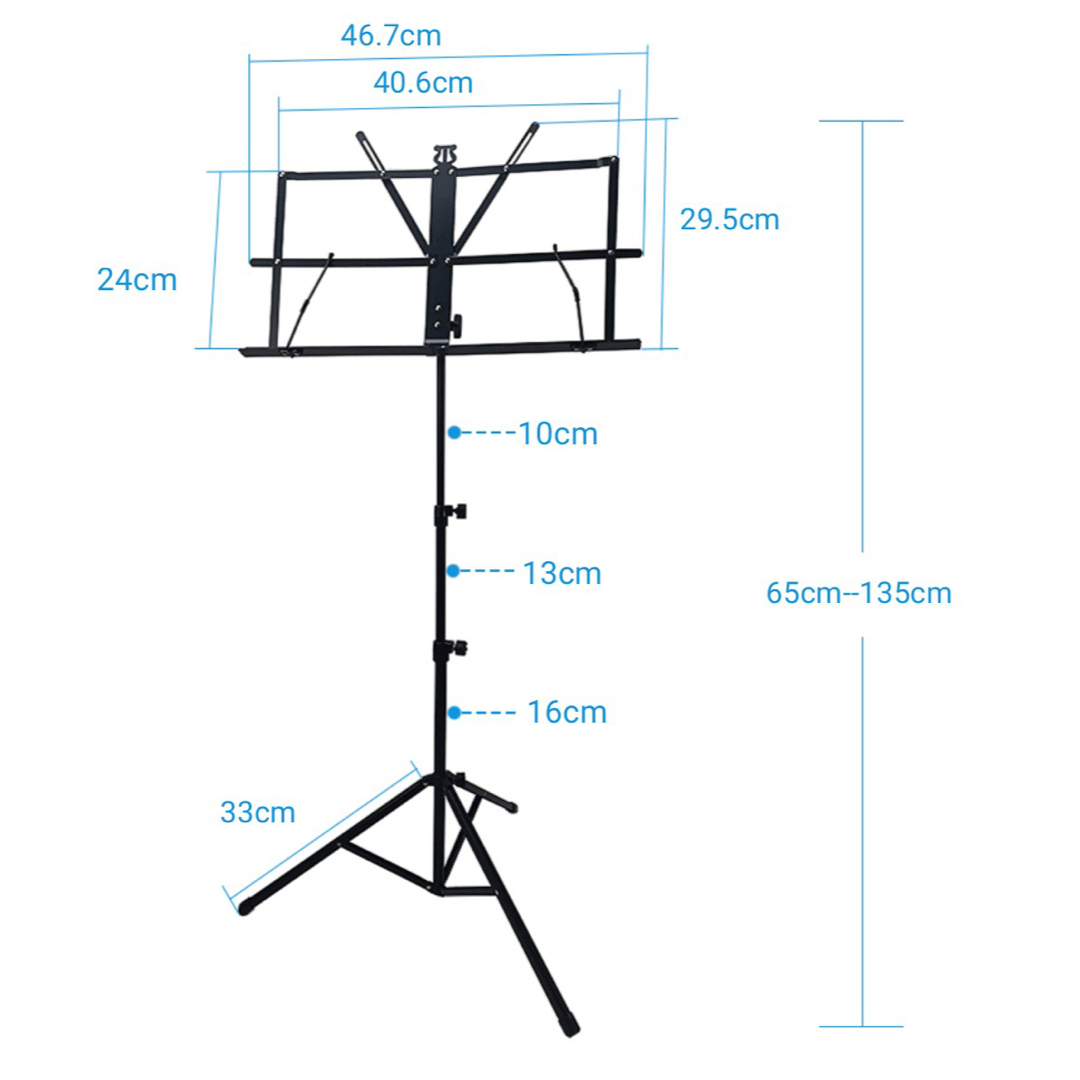 【音楽関係】譜面台 楽譜立て ミュージックスタンド 収納袋付き 高さ調整可能 楽器のスコア/楽譜(その他)の商品写真