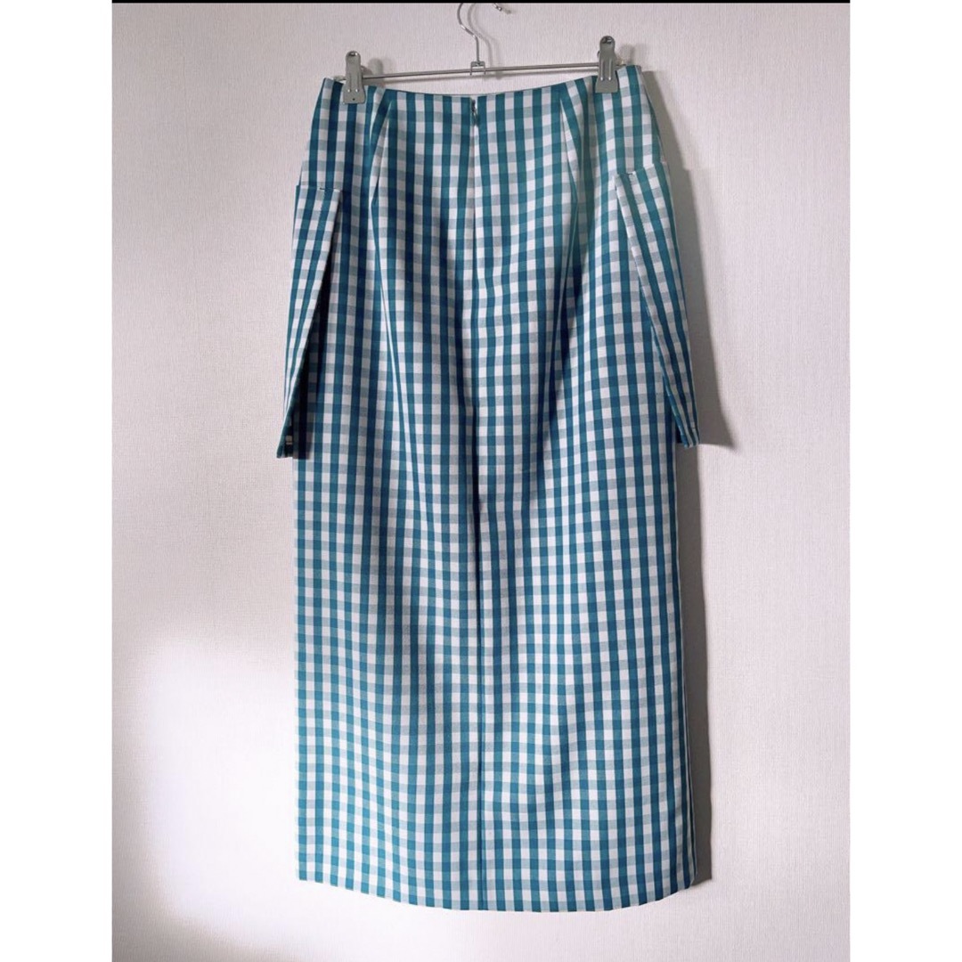 ルシェルブルー　Gingham Big Pocket Maxi Skirt 36柄デザインチェック