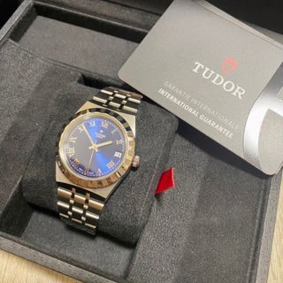 チュードル(Tudor)の美品 チューダー 28400 ロイヤル ラグスポ　ボーイズ　ブルー文字盤(腕時計(アナログ))